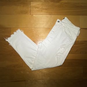 Distressed White Zara Man Jeans